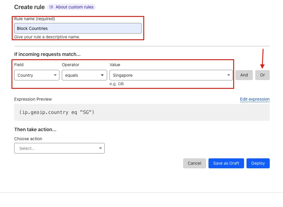 วิธีการ Block Traffic Country ใน Cloudflare